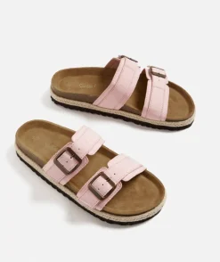 ALLY DOUBLE BUCKLE SLIDE - PINK