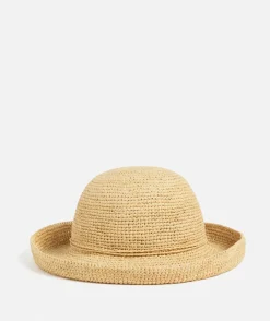 ALLY RAFFIA TURN UP HAT
