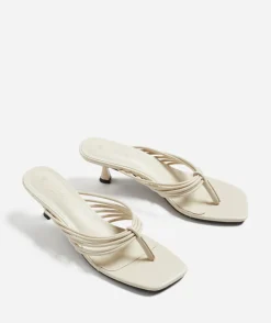 ANNA BONE STRAPPY THONG HEEL