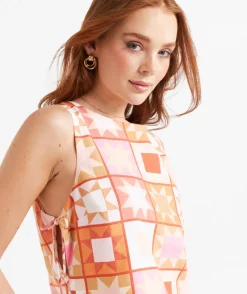 ANNIE LINEN BLEND TIE SIDE TOP