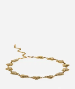 ANTIQUE GOLD HEART HIP CHAIN BELT