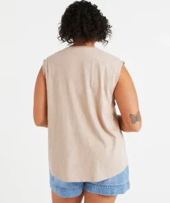 AUSTRALIAN COTTON SLUB MUSCLE TANK