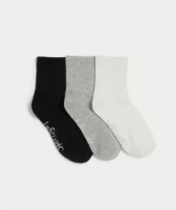 BASIC THREE QUARTER SOCKS- NEUTRALS 3 PACK