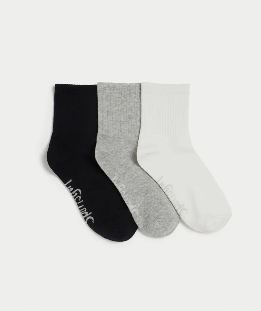 BASIC THREE QUARTER SOCKS- NEUTRALS 3 PACK