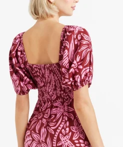 BEX LINEN BLEND MIDI DRESS