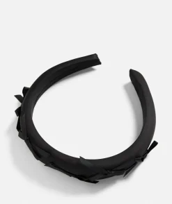BLACK BOW PADDED HEADBAND