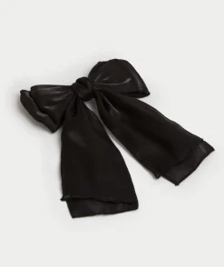 BLACK GLIMMER HAIR BOW