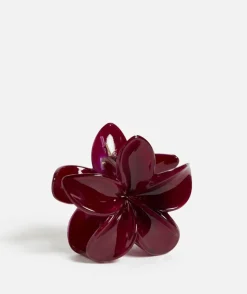 BURGUNDY SUMMER DAISY HAIR CLAW CLIP