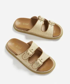 CARLA NATURAL TWO STRAP SANDAL