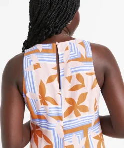 CARLA PRINTED RACER NECK MIDI DRESS