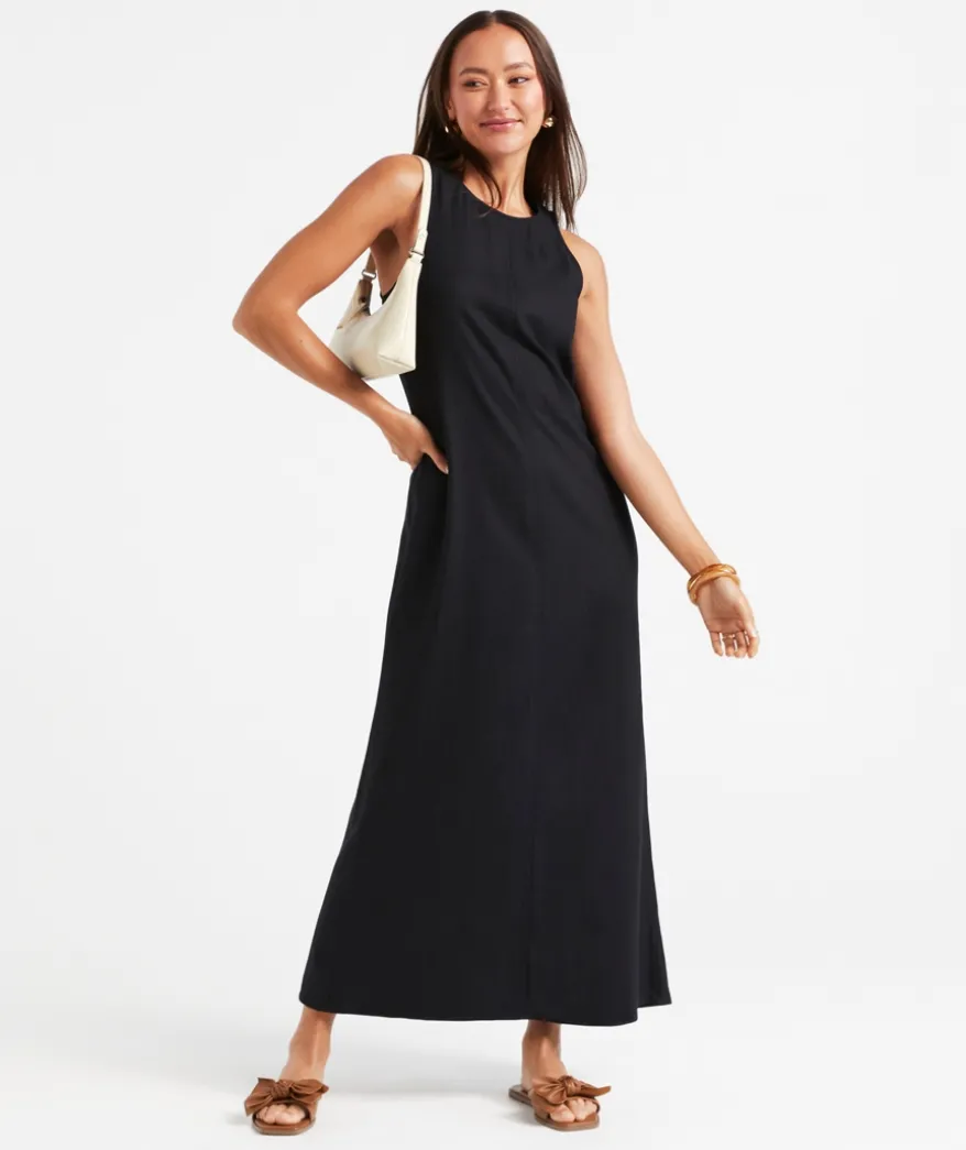 CARLA RACER NECK MIDI DRESS