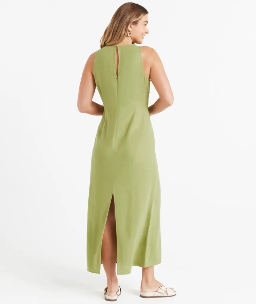 CARLA RACER NECK MIDI DRESS