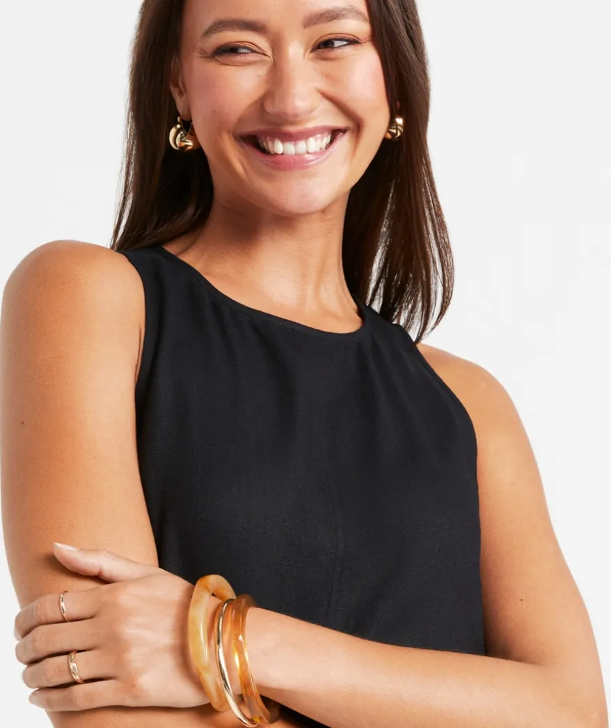 CARLA RACER NECK MIDI DRESS