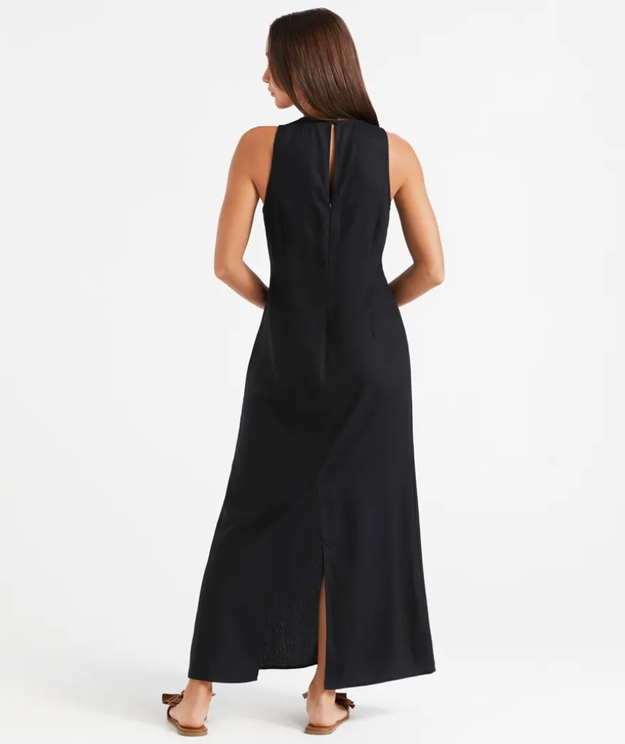CARLA RACER NECK MIDI DRESS