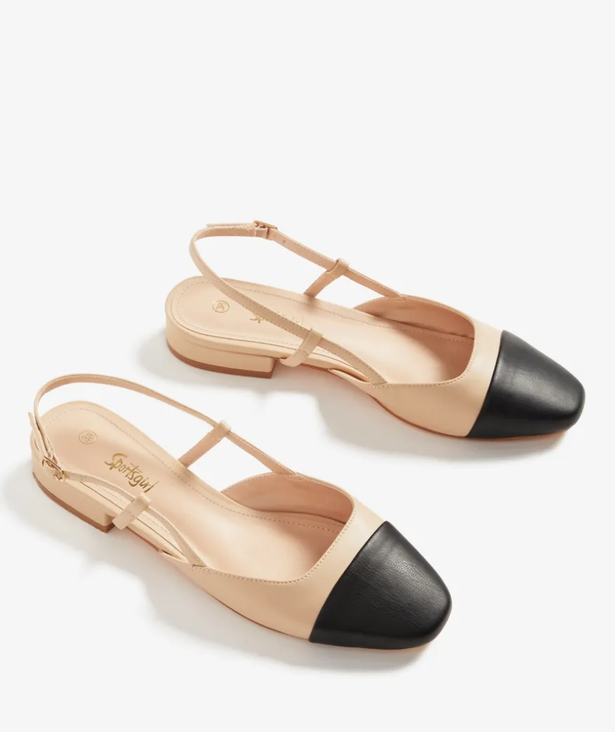 CARLY NATURAL SLINGBACK FLAT
