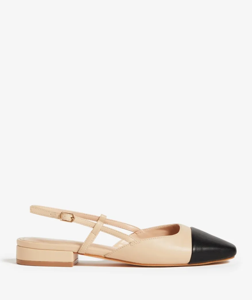 CARLY NATURAL SLINGBACK FLAT
