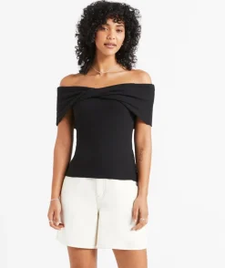 CARLY OFF THE SHOULDER TEXTURED TOP