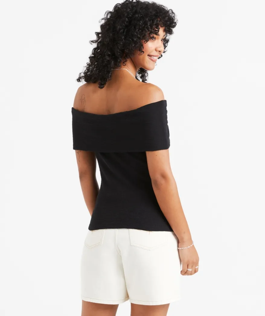 CARLY OFF THE SHOULDER TEXTURED TOP