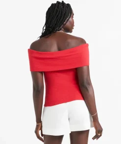 CARLY OFF THE SHOULDER TEXTURED TOP