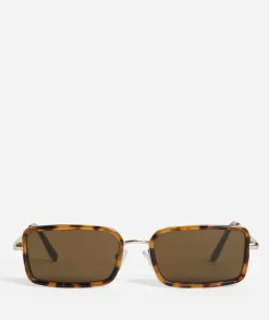 CHLOE METAL SQUARE SUNGLASSES - TORT