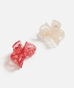 CLEAR ACRYLIC MINI BOW HAIR CLAW PACK