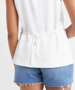 CLEO LINEN BLEND LONGLINE VEST