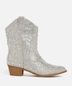 COREY RHINESTONE WESTERN BOOT - MULTI
