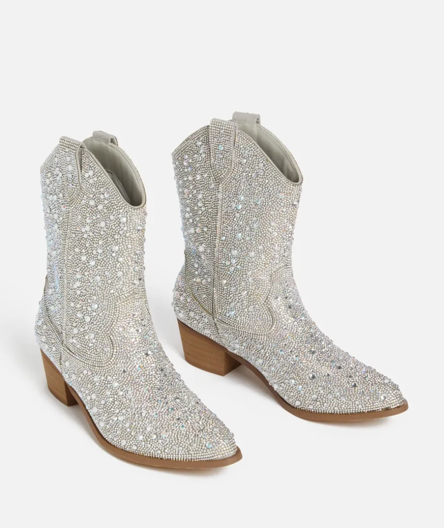 COREY RHINESTONE WESTERN BOOT - MULTI