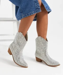 COREY RHINESTONE WESTERN BOOT - MULTI