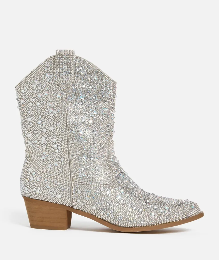 COREY RHINESTONE WESTERN BOOT - MULTI