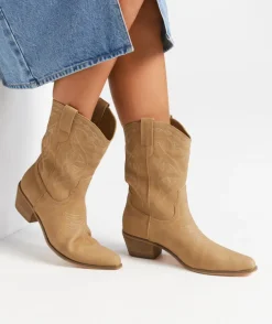 COREY WESTERN COWGIRL BOOT - TAN