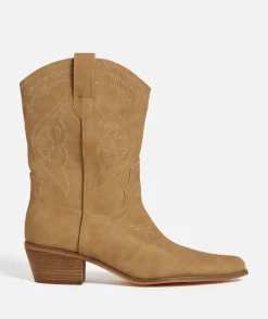 COREY WESTERN COWGIRL BOOT - TAN