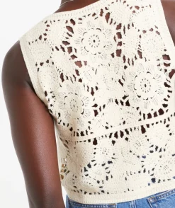 CROCHET BUTTON DOWN VEST