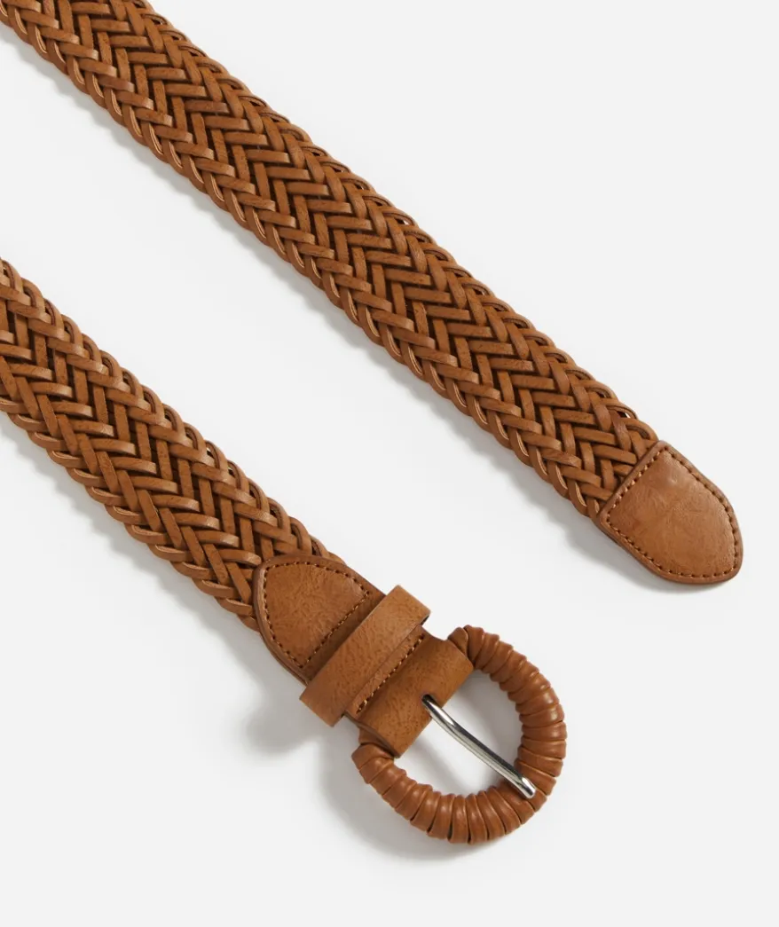 DANIKA BRAIDED TAN BELT