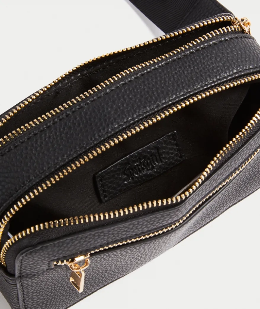 DILLON BLACK CAMERA CROSSBODY BAG