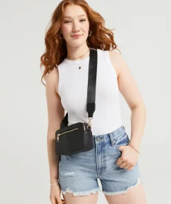 DILLON BLACK CAMERA CROSSBODY BAG
