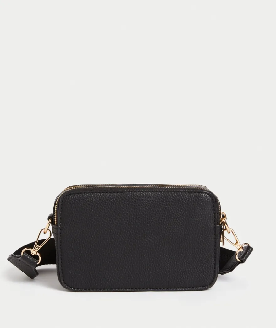 DILLON BLACK CAMERA CROSSBODY BAG