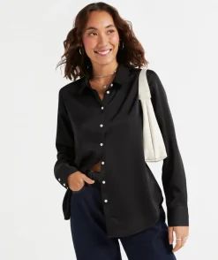 EVIE SATIN SHIRT