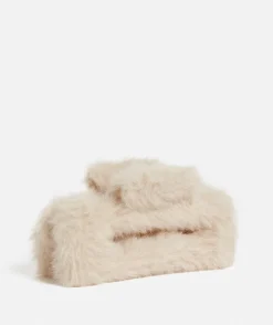 FAUX FUR FLUFFY RECTANGLE HAIR CLAW