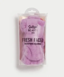 FRESH FACED – MICROFIBRE BOW BEAUTY HEADBAND - LILAC