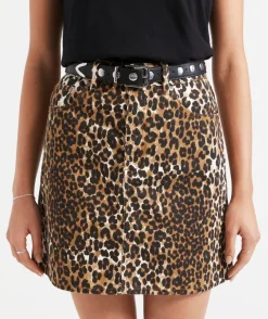 GEM ANIMAL DENIM MINI SKIRT
