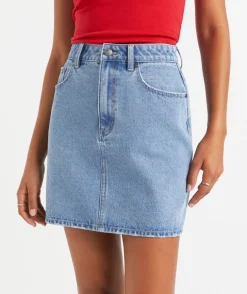 GEM DENIM MINI SKIRT