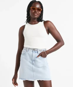 GEM DENIM MINI SKIRT