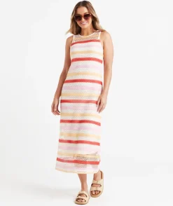 GEMMA STRIPE MIDI DRESS