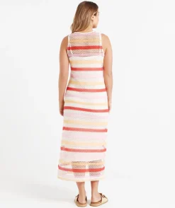 GEMMA STRIPE MIDI DRESS