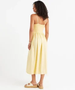 GENEVIEVE V WAIST MIDI DRESS