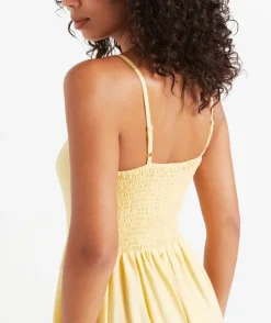 GENEVIEVE V WAIST MIDI DRESS