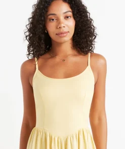 GENEVIEVE V WAIST MIDI DRESS