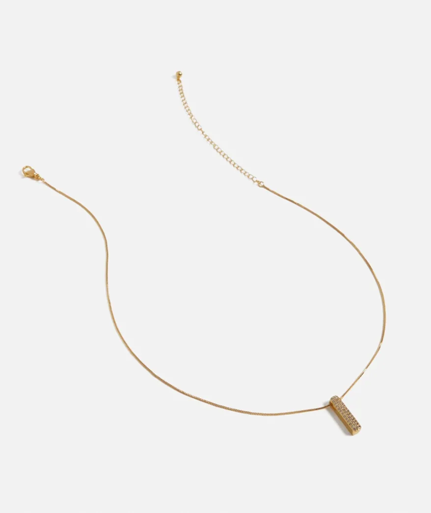 GOLD BUBBLE ALPHABET NECKLACE