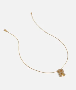 GOLD BUBBLE ALPHABET NECKLACE